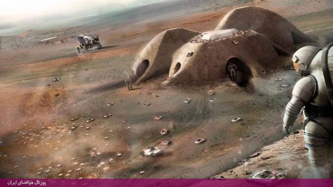 ساخت پناهگاه‌های مریخ به کمک ربات چاپگر 