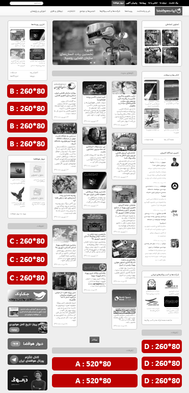 جایگاه بنرهای تبلیغاتی در صفحه نخست