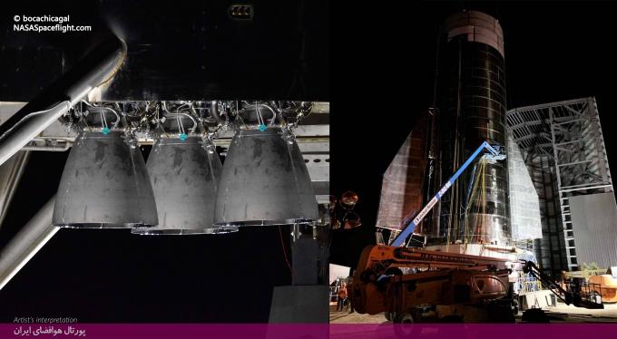 ایلان ماسک تصاویر جدید موتورهای حامل فضایی «استارشیپ» منتشر کرد