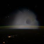 Missile Launch Viewed from the International Space Station