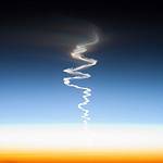 Missile Launch Viewed from the International Space Station