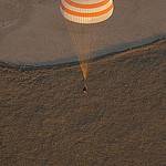 The Soyuz TMA-09M is Seen Moments Before it Lands