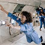 Christa McAuliffe Floats Forward and Upward