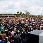 Crowd Gathered for Memorial Services