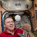 ISS043E276537 (05/31/2015) --- Expedition 43 Commander and NASA astronaut Terry Virts creates a sphere of bubbles in the station