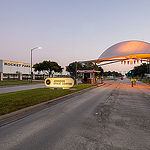 jsc2013e090960_alt (10/29/2013) ---The Johnson Space Center Main Entry Gate in early evening sun. The center is located in Houston Texas. Photo Credit NASA, Robert Markowitz