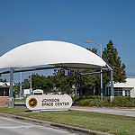 JSC2013e090964 (10/29/2013) --- The Johnson Space Center Main Entry Gate in morning sunlight. The center is located in Houston Texas. Photo Credit NASA, Robert Markowitz